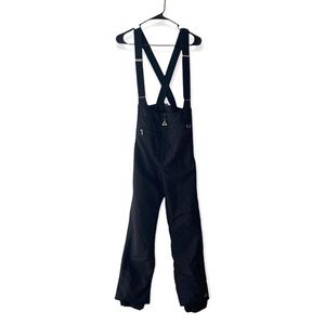 Vintage Gerry Unisex Black Snowbib Pants with Adjustable Straps